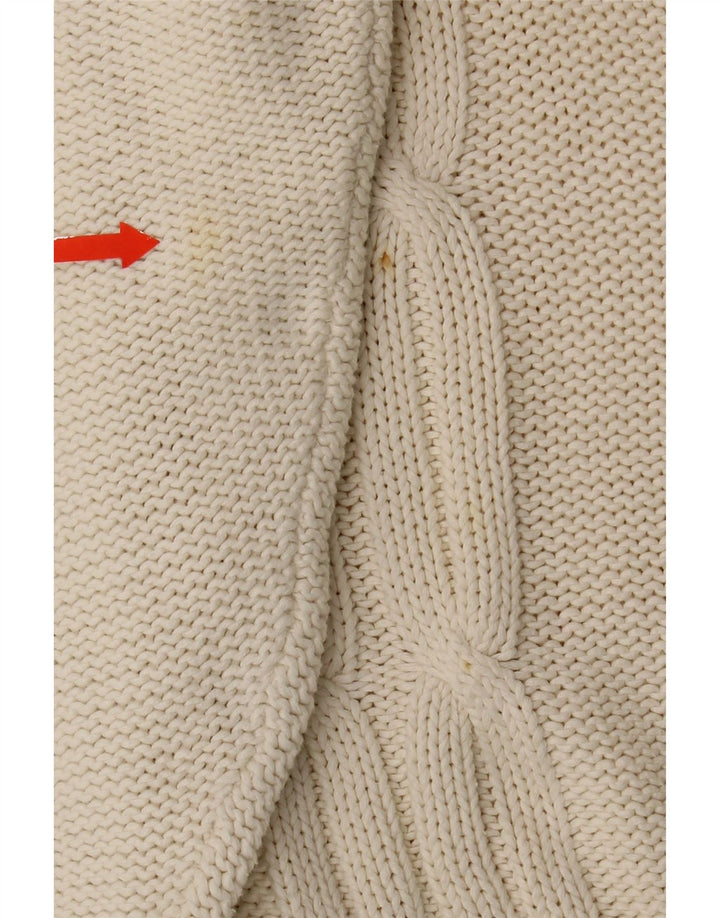 PASSPORTS Mens Crew Neck Jumper Sweater UK 40 Medium White Cotton Vintage Passports and Second-Hand Passports from Messina Hembry 