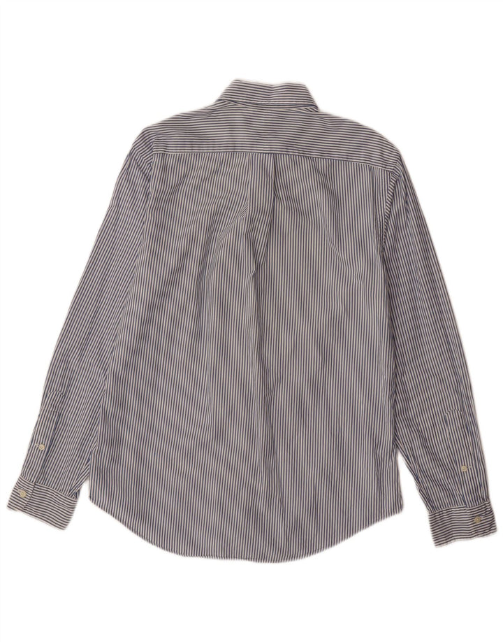 RALPH LAUREN Herre Custom Fit skjorte mellemblå stribet bomuld