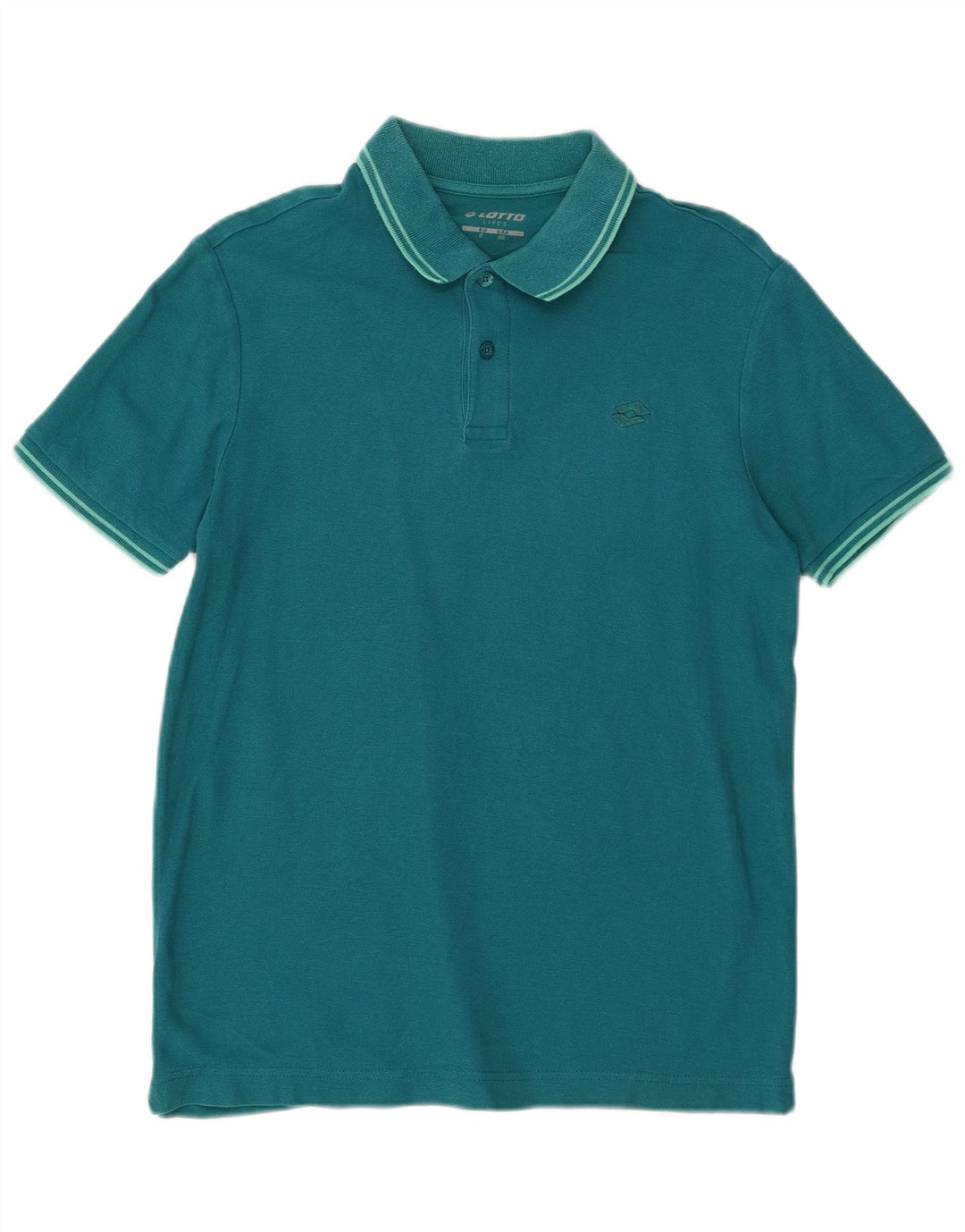Lotto herre polo shirt lille turkis stribet