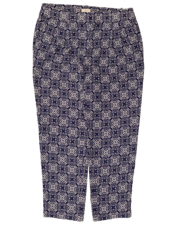 J. Crew Womens Slim Chino Trousers US 6 Medium W32 L26 Navy Blue Geometric