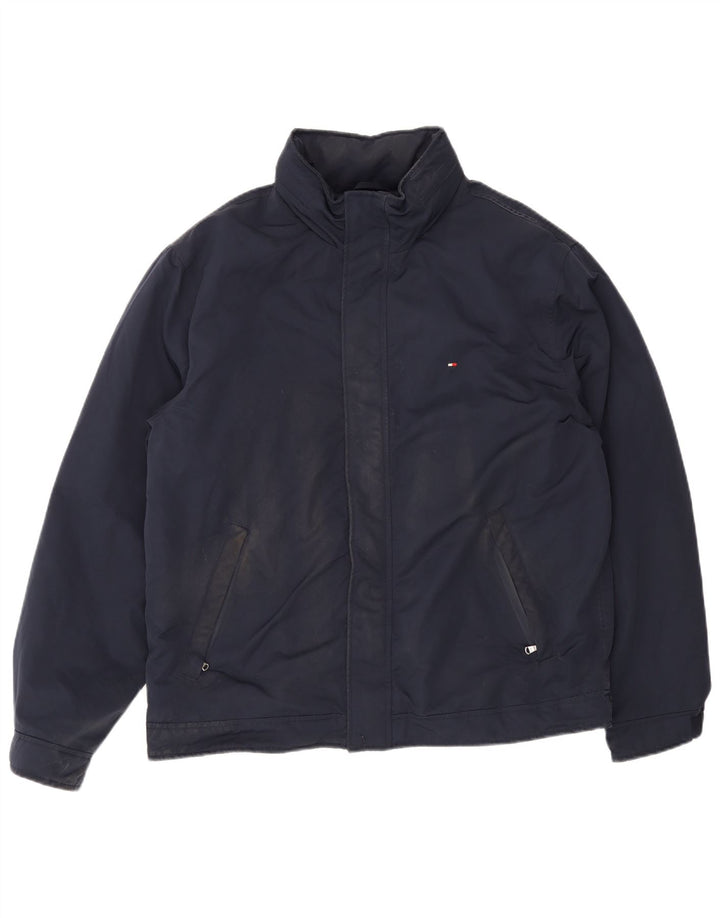 Tommy Hilfiger Herre Bomber Jacket UK 42 XL Navy Blue Polyester