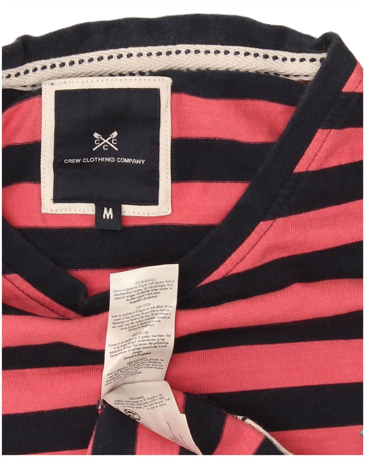 Crew Clothing Herre T-Shirt Top Medium Pink Stribet Bomuld