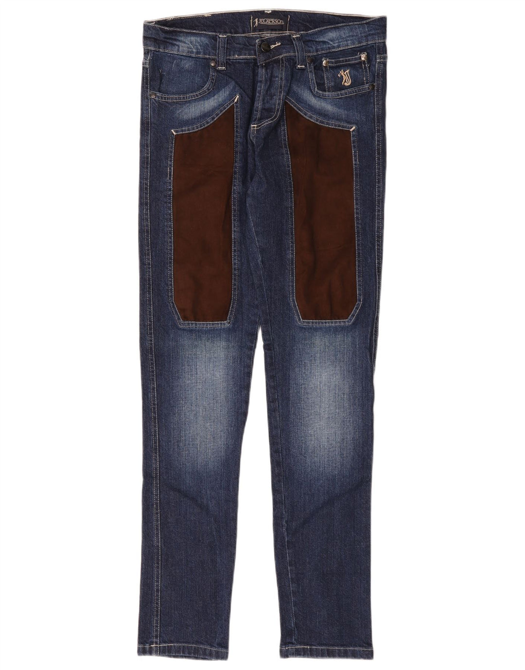 Jeckerson Dame Slim Jeans IT 44 Medium W32 L31 Blå Colourblock