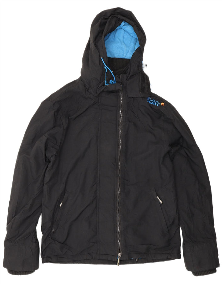SUPERDRY Herre Windcheater Hættevindjakke UK 40 Large Black
