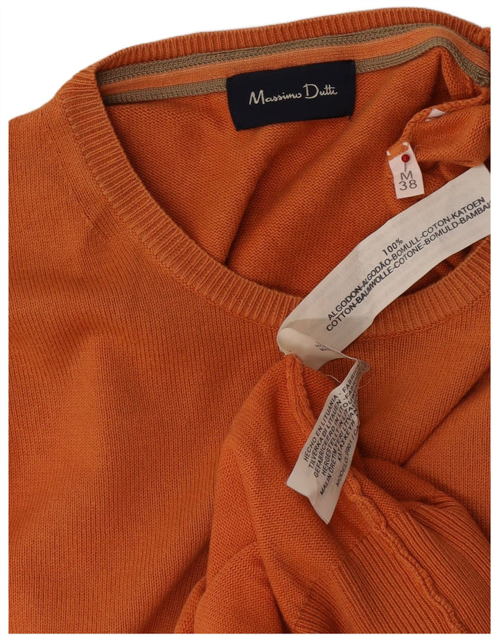 Massimo Dutti Herre Crew Neck sweater Medium Orange Bomuld