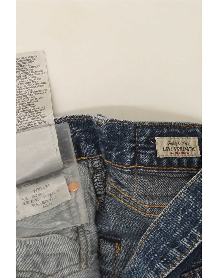 Levi's Straight Jeans til mænd W30 L34 blå bomuld
