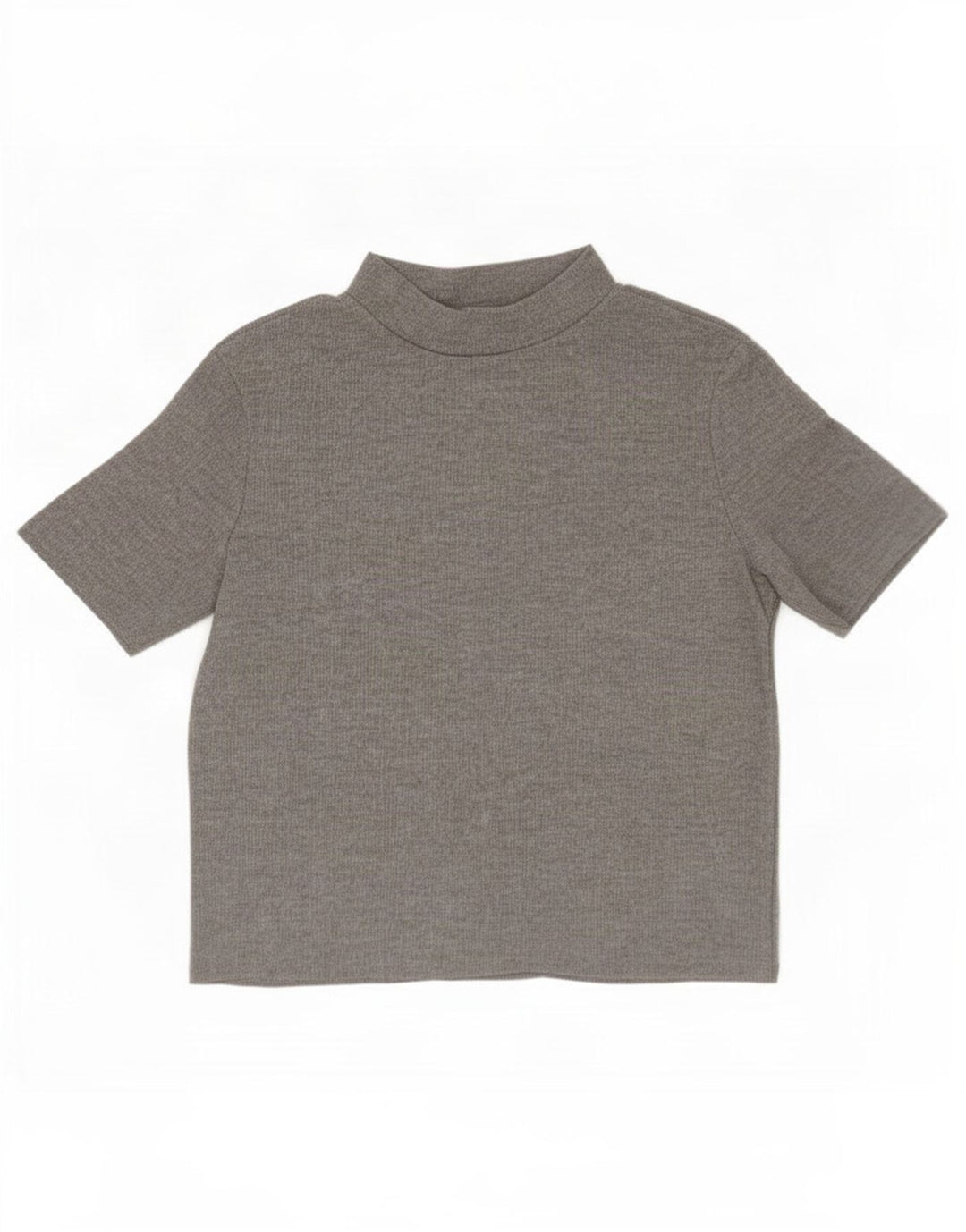 Zara Dame Trafaluc Crop T-Shirt Top UK 14 Medium Grå Polyester