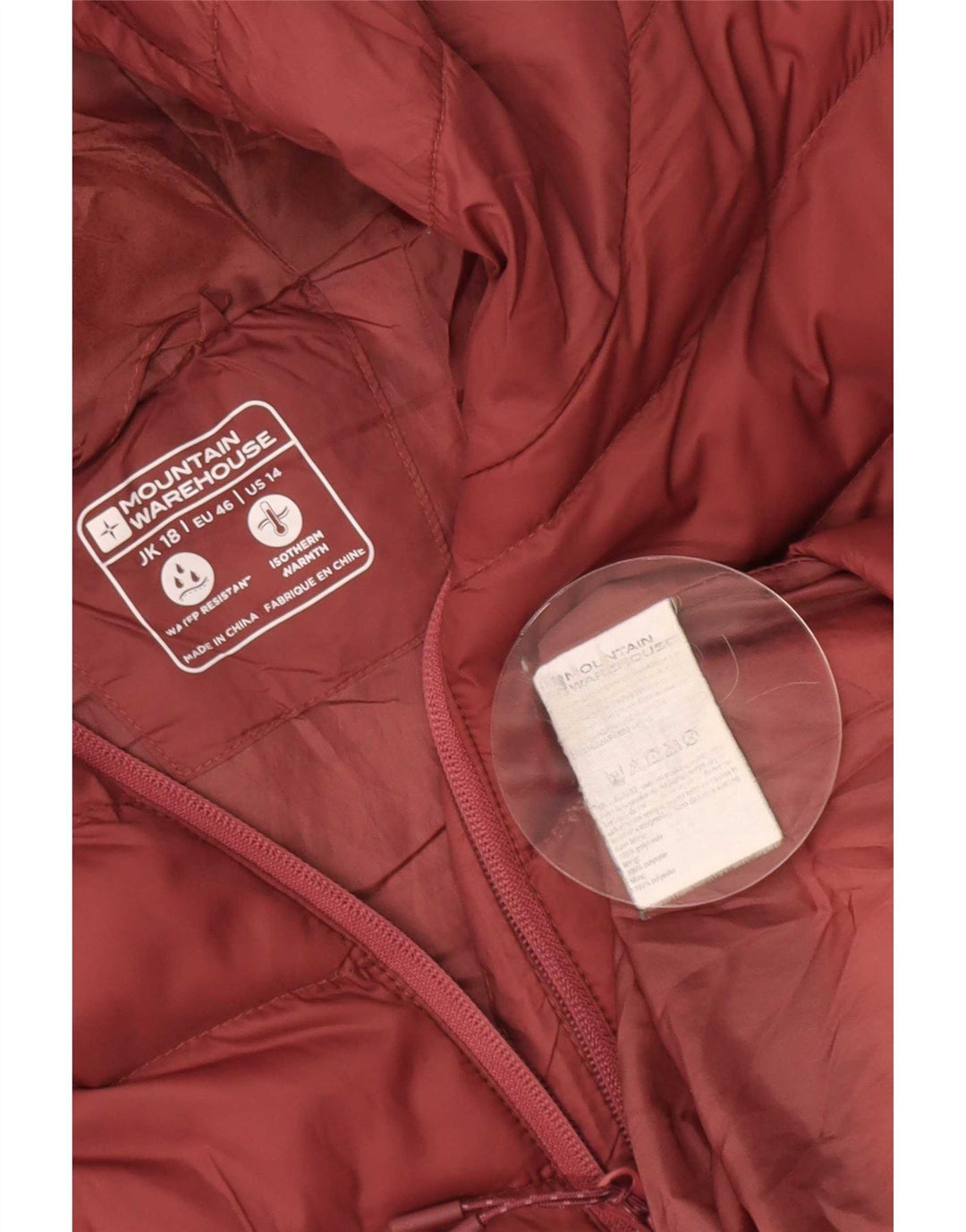 Mountain Warehouse Dame Polstret Jakke UK 18 XL Rød Polyamid