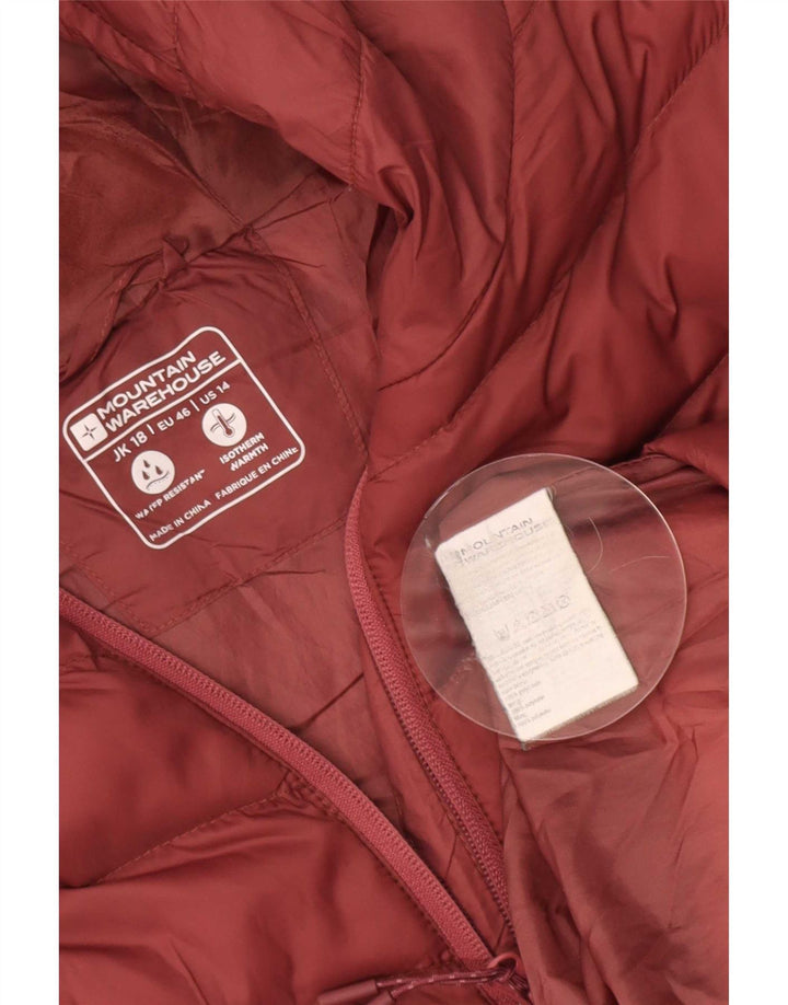 Mountain Warehouse Dame Polstret Jakke UK 18 XL Rød Polyamid