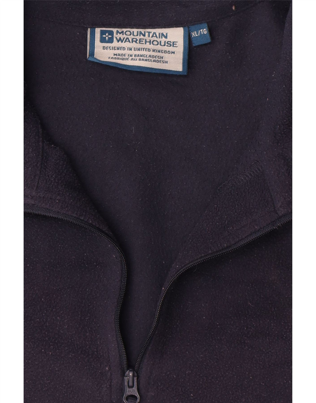 Mountain Warehouse Herre Zip Neck Fleece Jumper XL Navy Blue Polyester