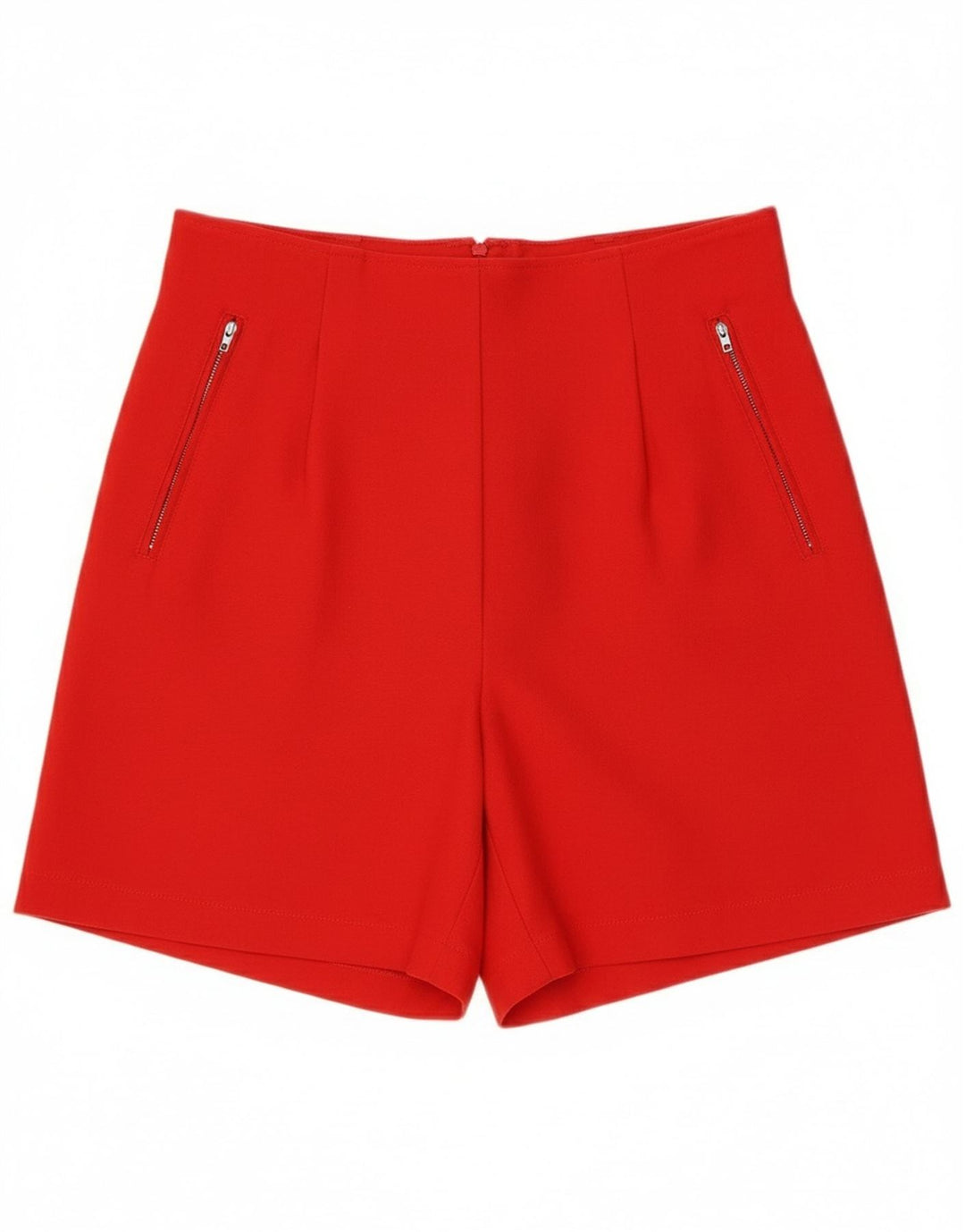 Vintage kvinders højtaljede fritidsshorts IT 46 Large W30 rød uld