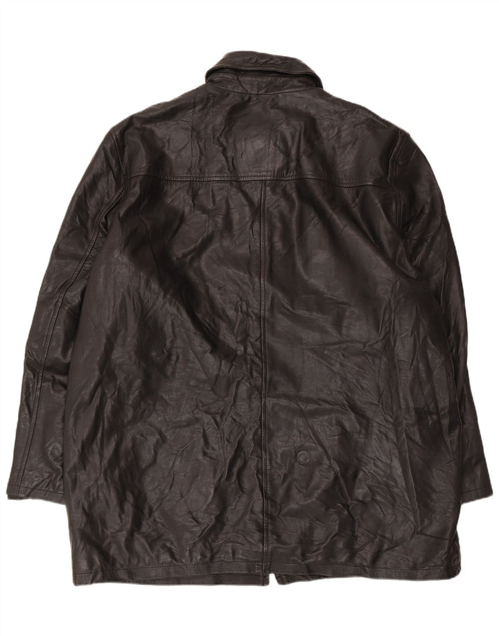 VINTAGE Herre Læderfrakke UK 44 2XL Sort