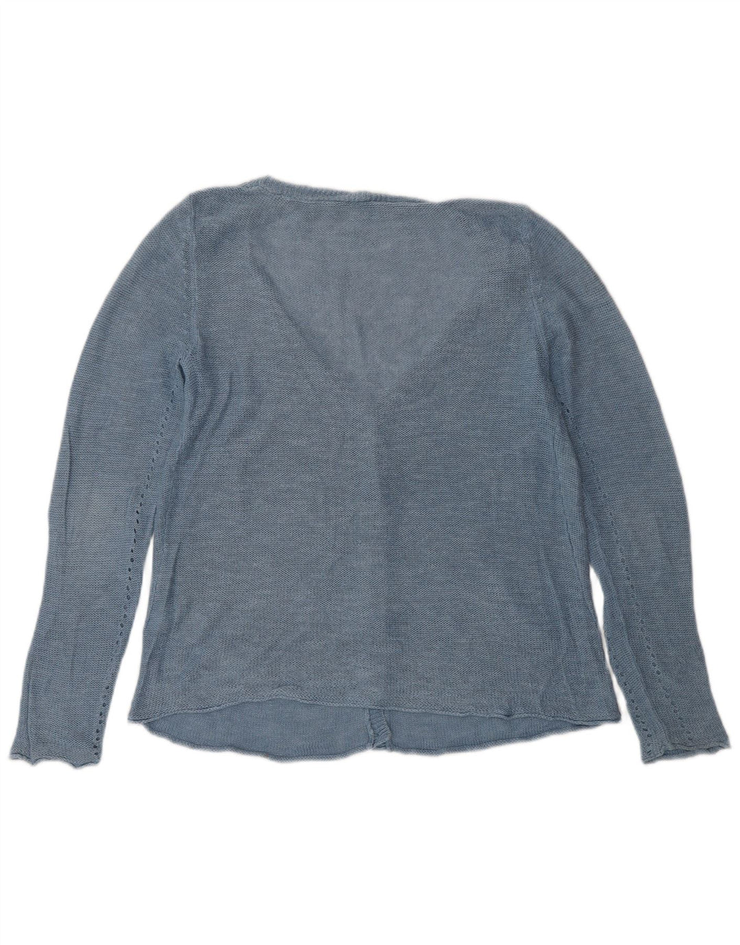 WHITE STUFF Dame Cardigan Sweater UK 10 Small Blue Linen