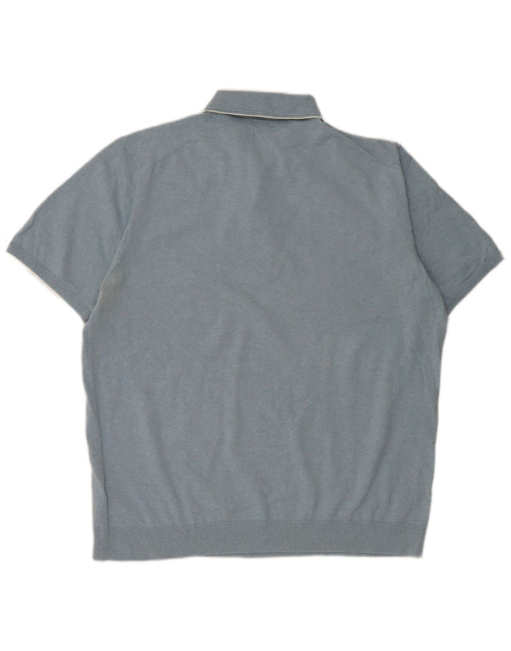 Marks & Spencer herre poloshirt XL blå bomuld