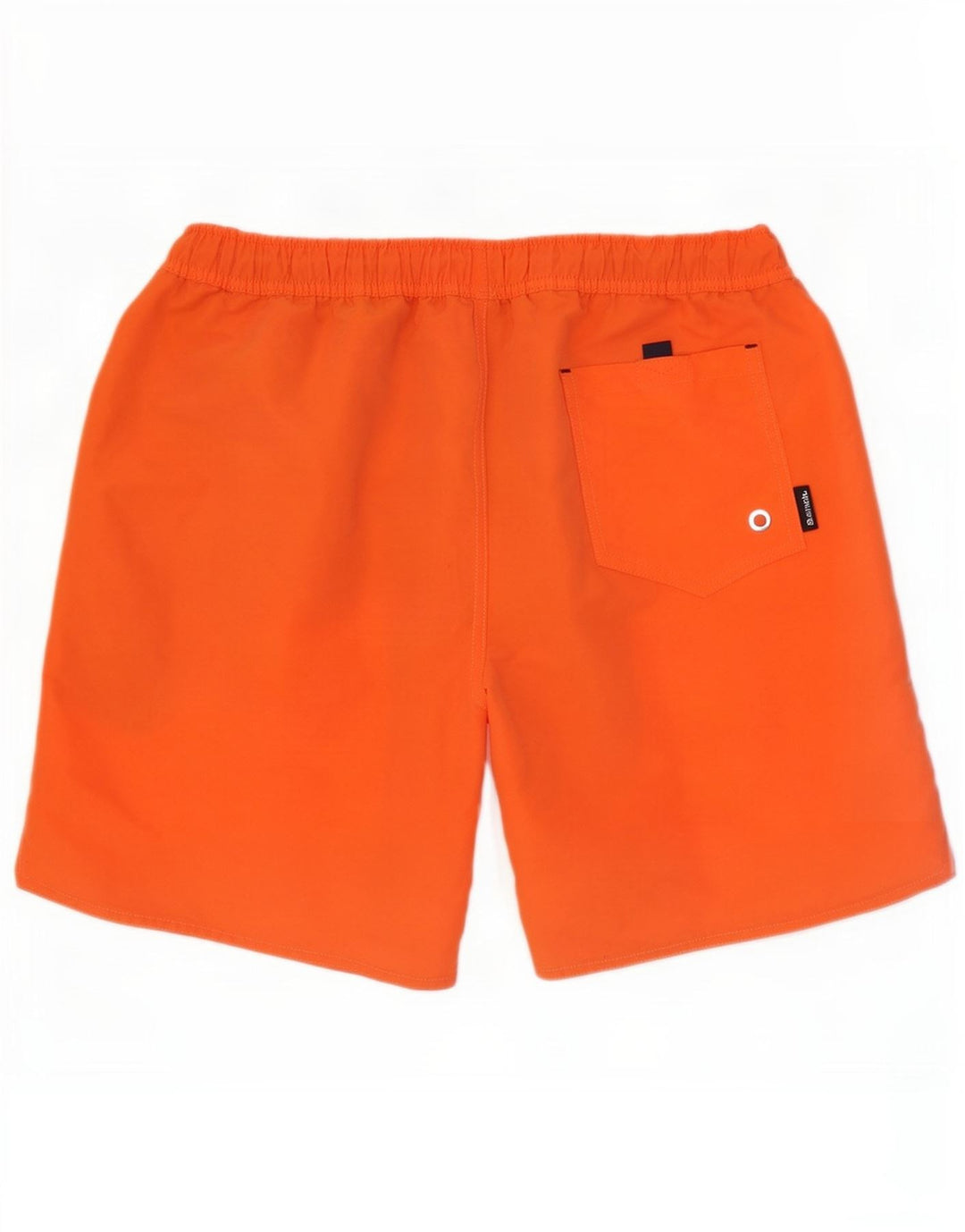 Bænk grafiske badeshorts til mænd, store orange polyester