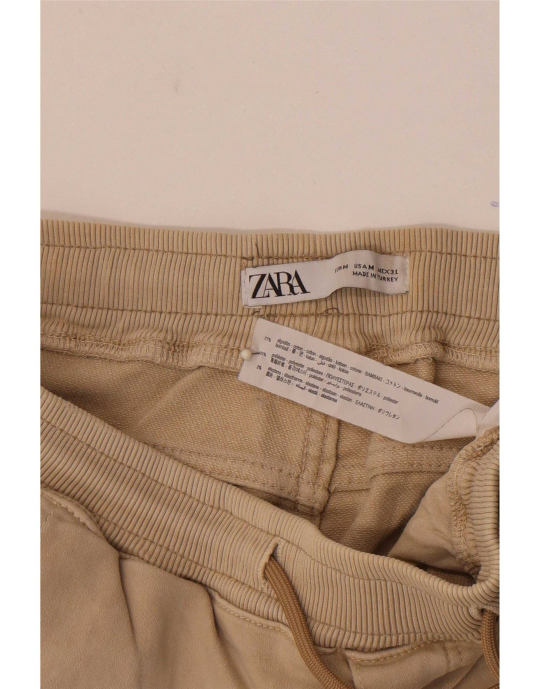 Zara Herre Cargo Sportsshorts Medium Beige Bomuld