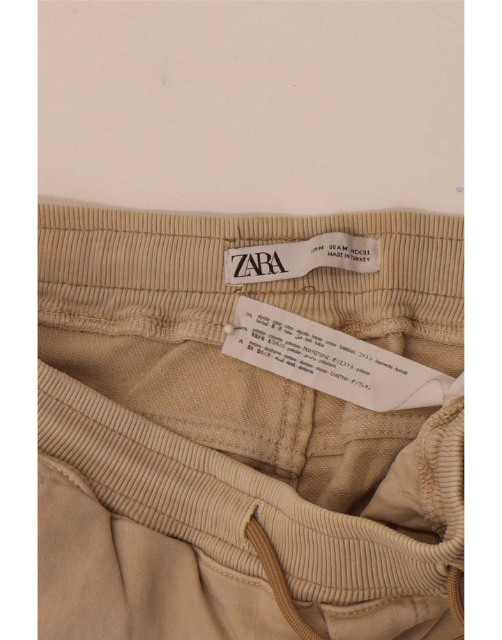 Zara Herre Cargo Sportsshorts Medium Beige Bomuld