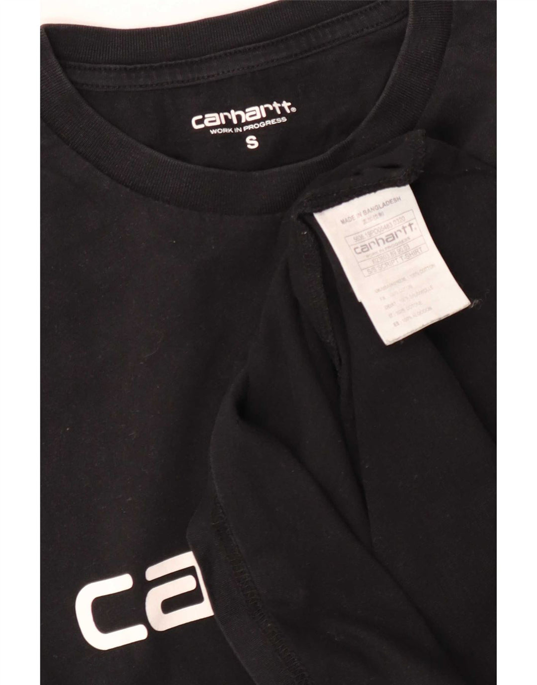 Carhartt Herre grafisk T-shirt Top Lille sort bomuld