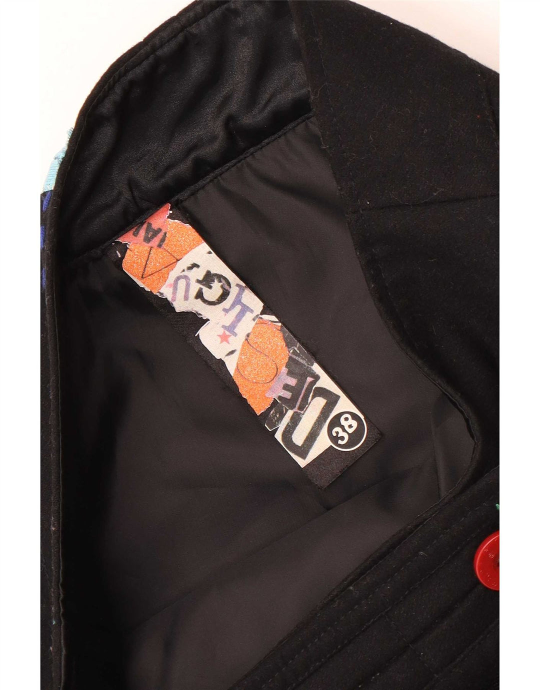 Desigual Kvinder grafisk A-linje nederdel EU 38 Medium W30 Sort Blomster
