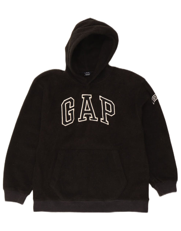 Gap Boys grafisk fleecetrøje med hætte 13-14 år 2XL Sort