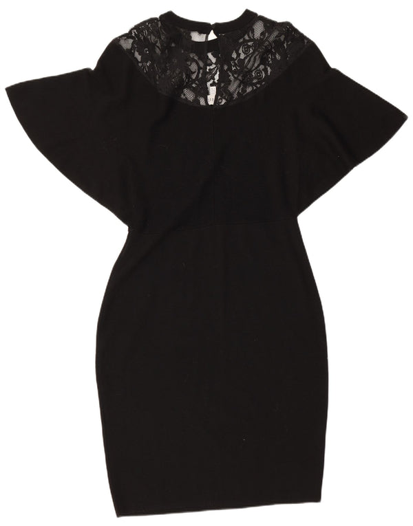 Coast Womens Batwing Bodycon Dress UK 14 Large Black Viscose