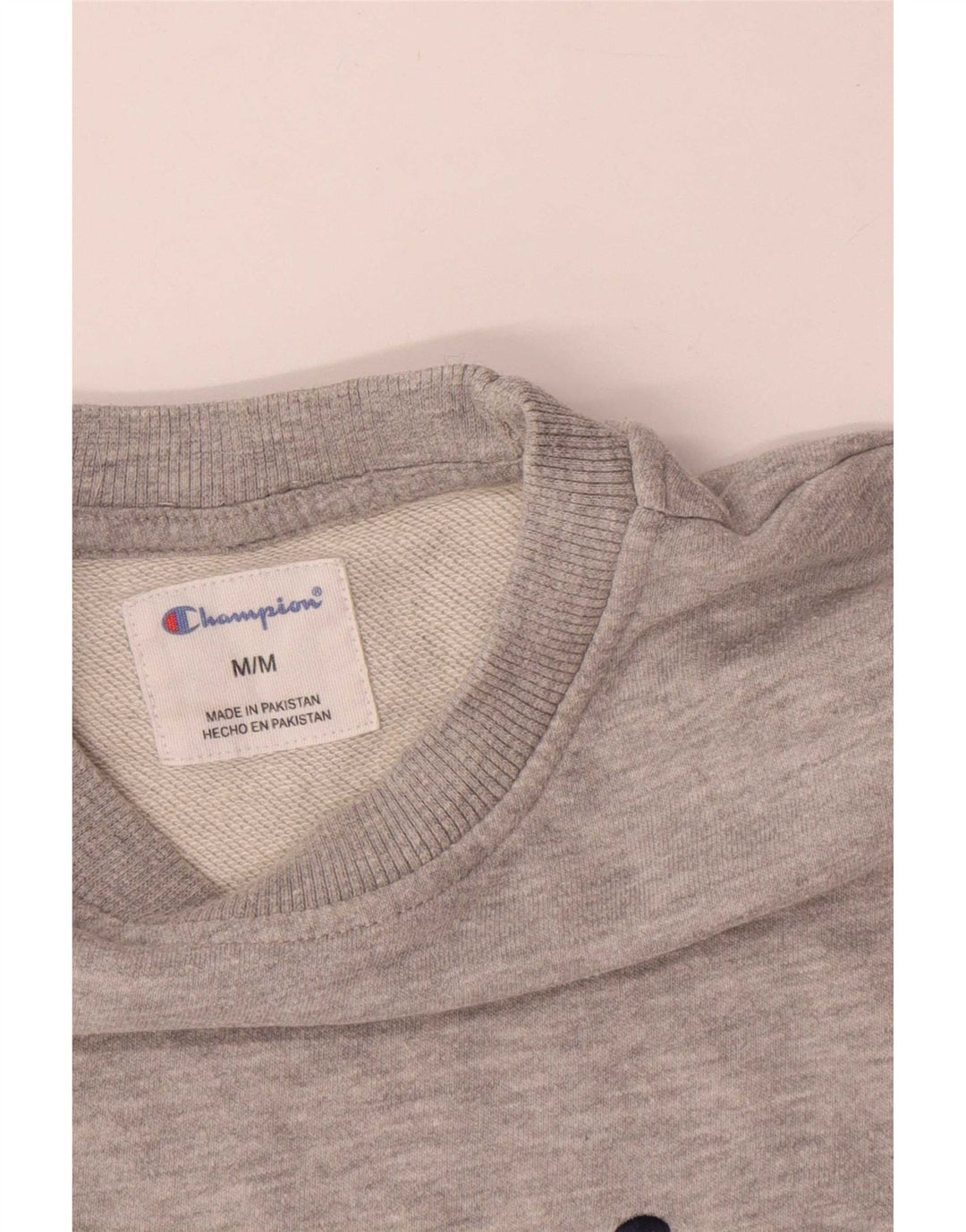 Champion Herre Grafisk Sweatshirt Jumper Medium Grey Flecked Bomuld