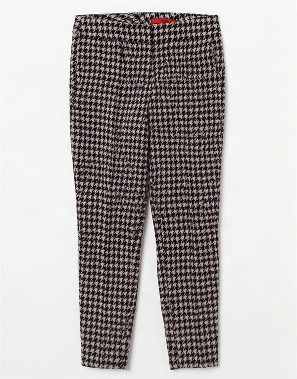 Hugo Boss Womens Slim Cropped Trousers W28 L26 Black Houndstooth