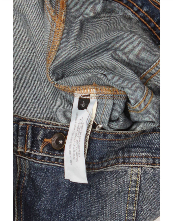 Massimo Dutti Dame denimjakke UK 14 Stor Blå Bomuld