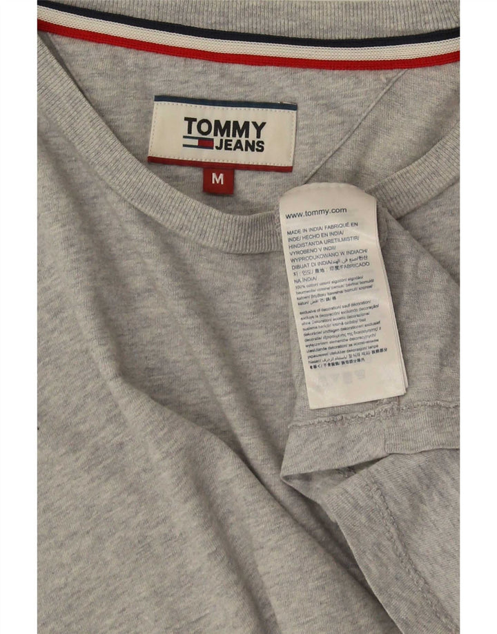 Tommy Hilfiger Herre T-Shirt Top Medium Grå Bomuld
