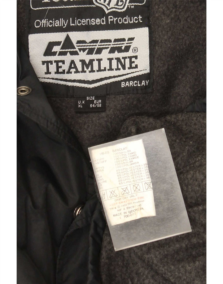 NFL Herre Raiders grafisk regnjakke UK 42 XL sort nylon