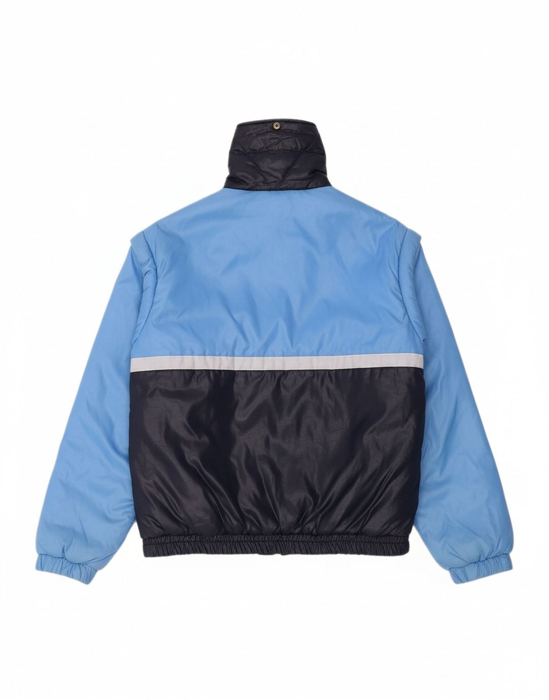 VINTAGE Mens Windbreaker Jacket UK 38 Medium Blue Colourblock Polyamide