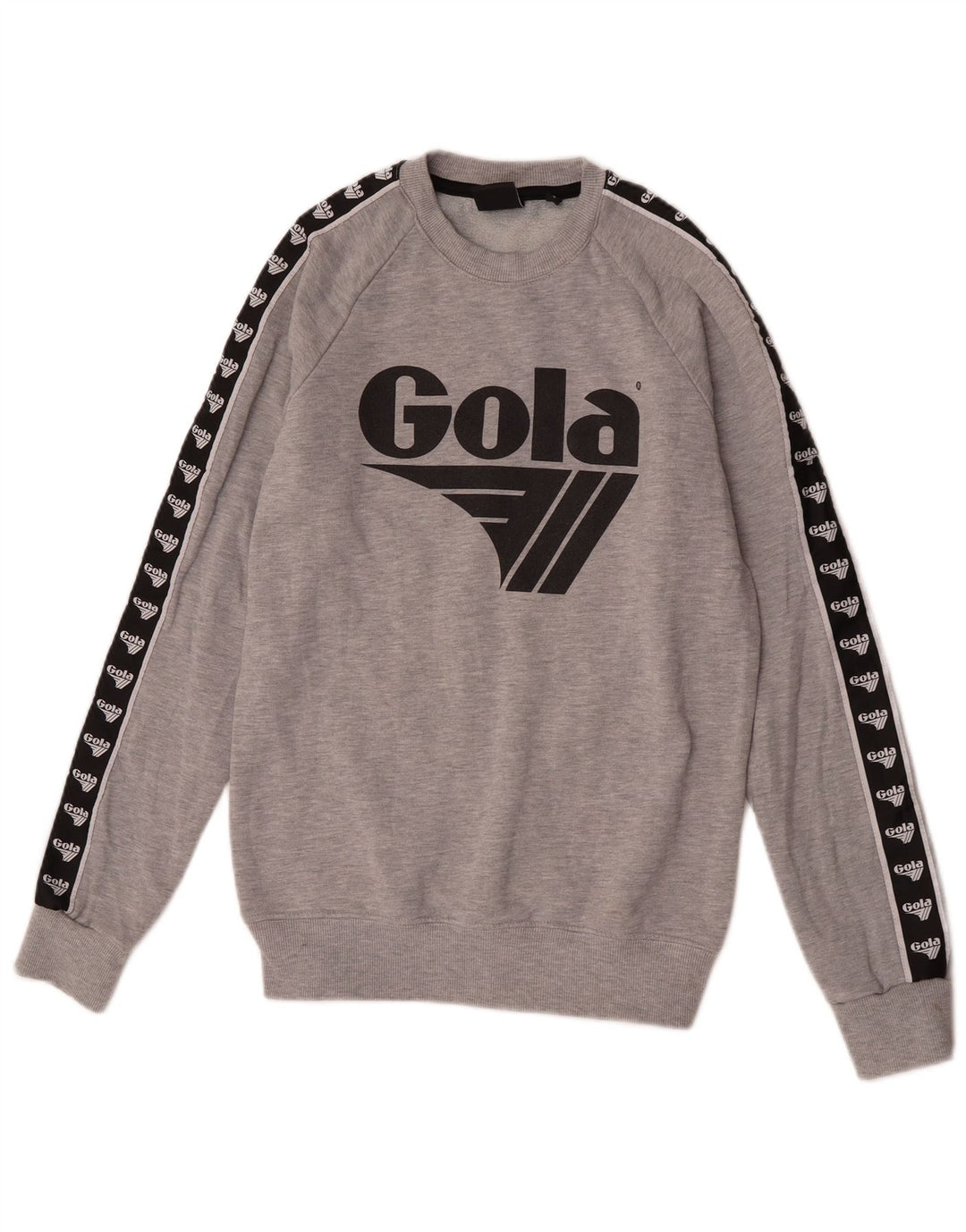 Gola Herre Grafisk Sweatshirt Jumper Lille Grå Colourblock Bomuld