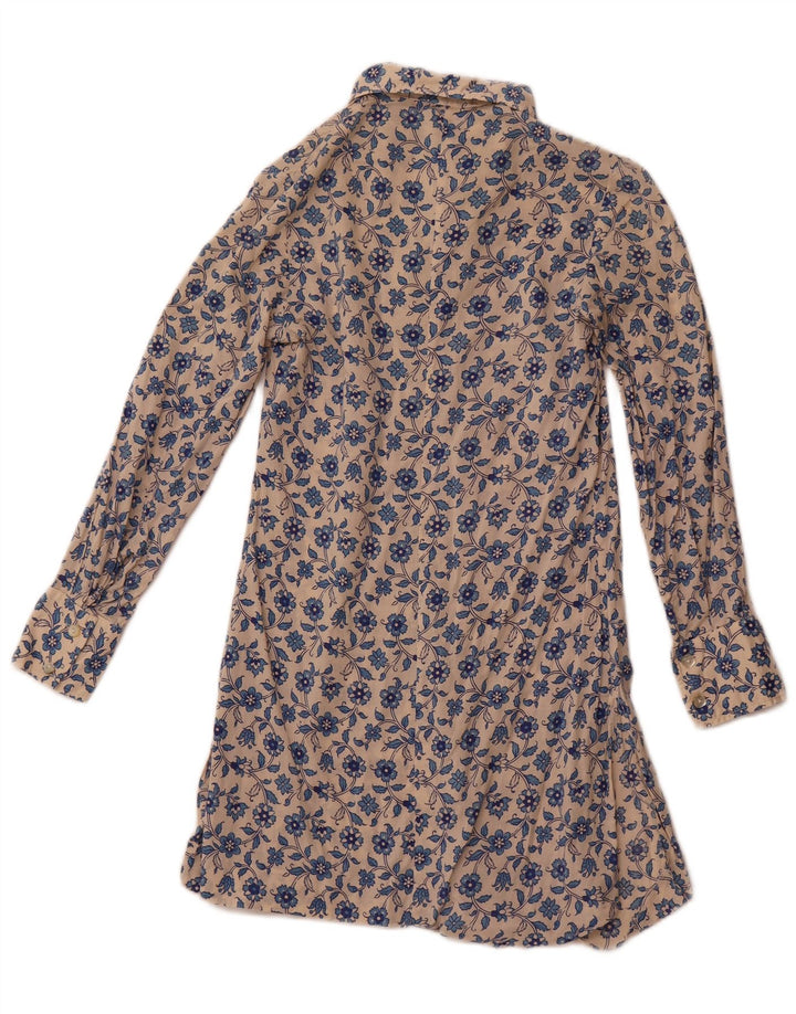 LEONE skjortekjole til kvinder IT 42 Medium Off White Floral