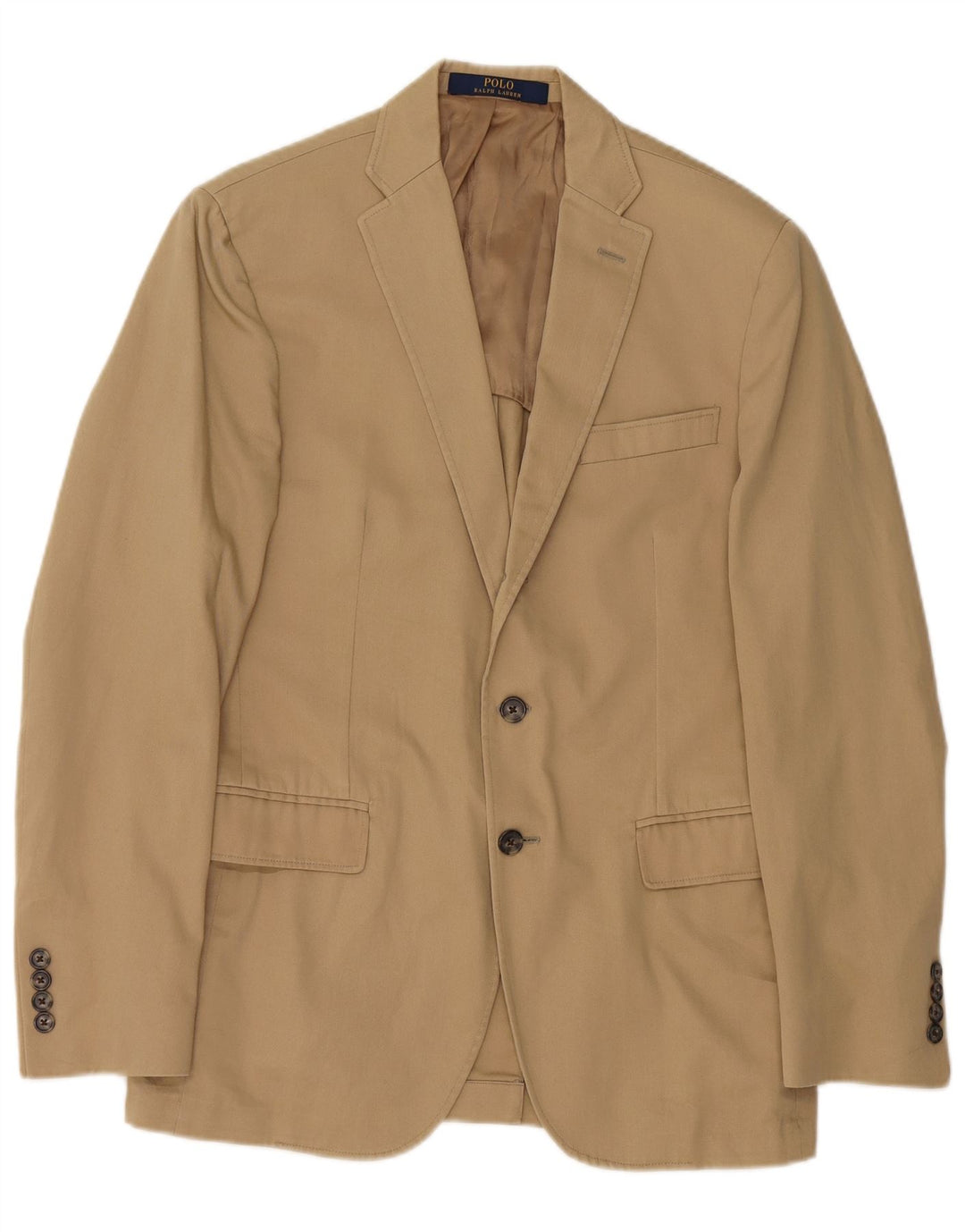 Ralph Lauren Herre 2-knaps blazerjakke UK 40 Medium Beige Bomuld