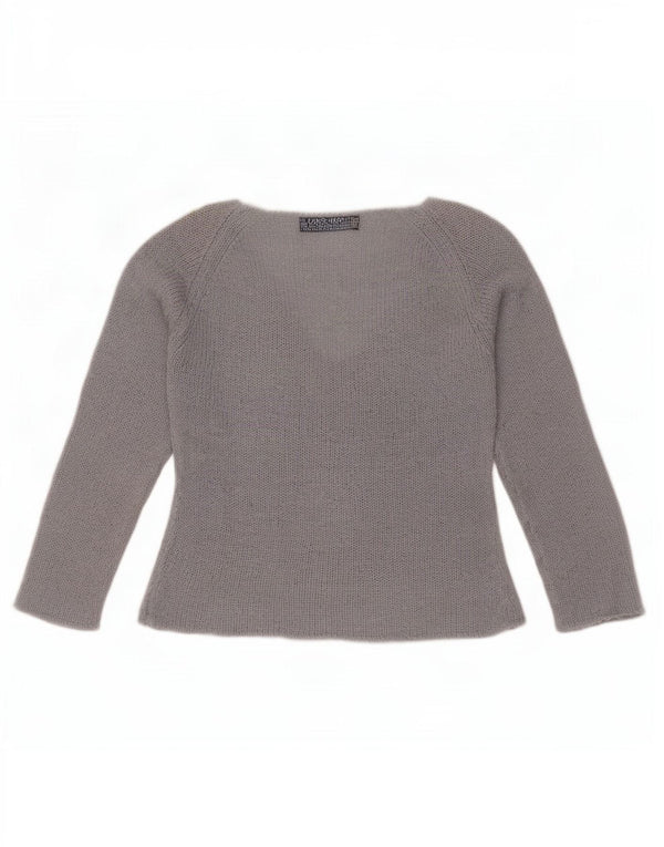 Zara Womens Crop 3/4-ærmet cardigantrøje UK 12 Medium Blue Floral