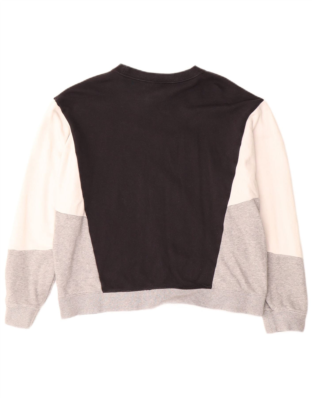 NIKE Oversized Sweatshirt Jumper UK 16 Stor sort farveblok