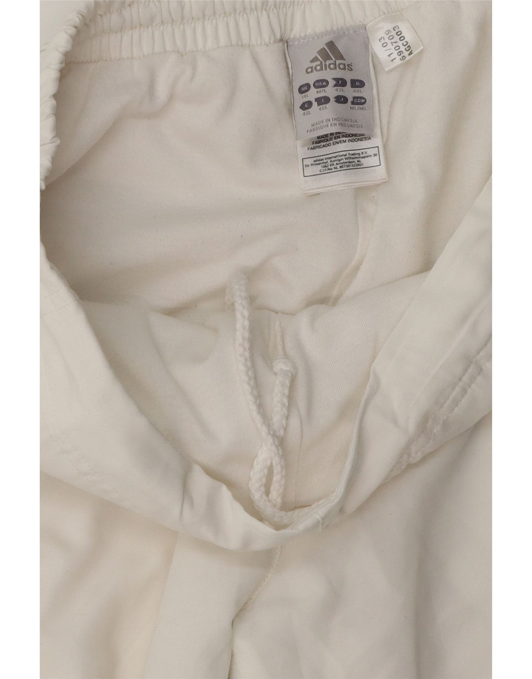 Adidas Dame træningsdragt Bukser UK 14 Large White Polyester
