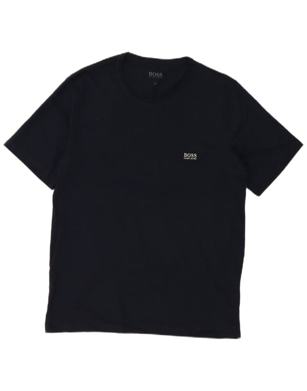 Hugo Boss Herre T-Shirt Top XL Marineblå Bomuld