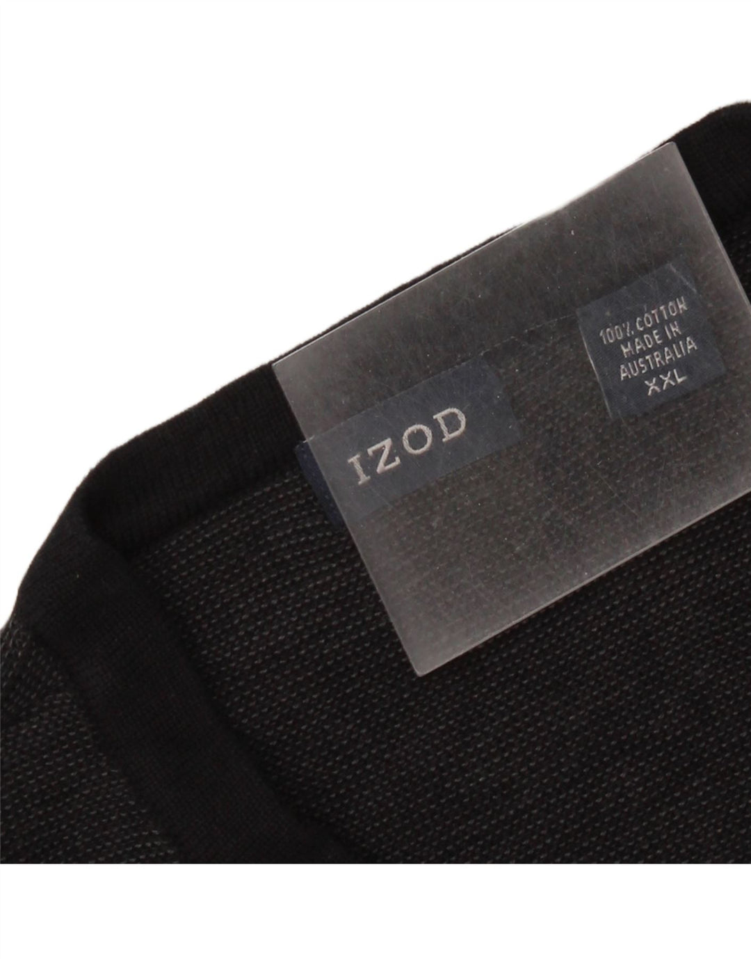 Izod Herre V-hals sweater 2XL sort bomuld