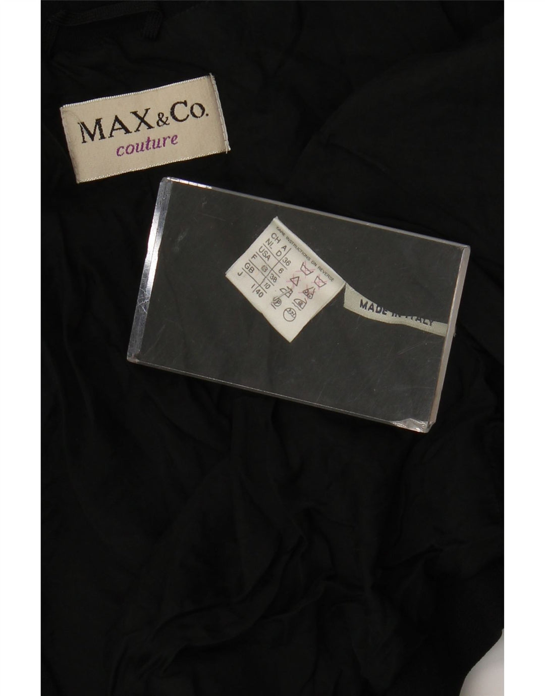 Max & Co. Womens Couture 3/4-ærmet åben Bolero-jakke UK 10 Small Black