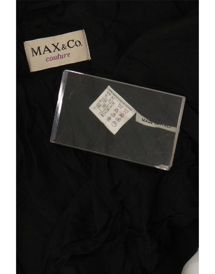 Max & Co. Womens Couture 3/4-ærmet åben Bolero-jakke UK 10 Small Black