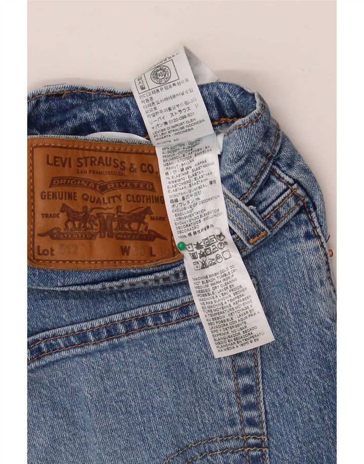 Levi's Womens 512 Slim Tapered Jeans W30 L30 Blå Bomuld