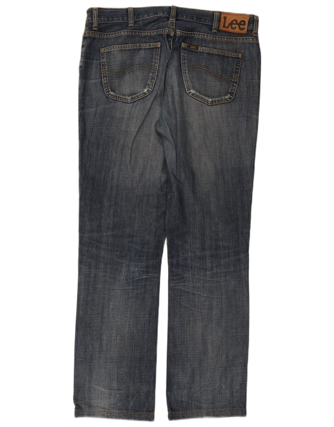 Lee Herre REED Straight Jeans W38 L32 Blå Bomuld