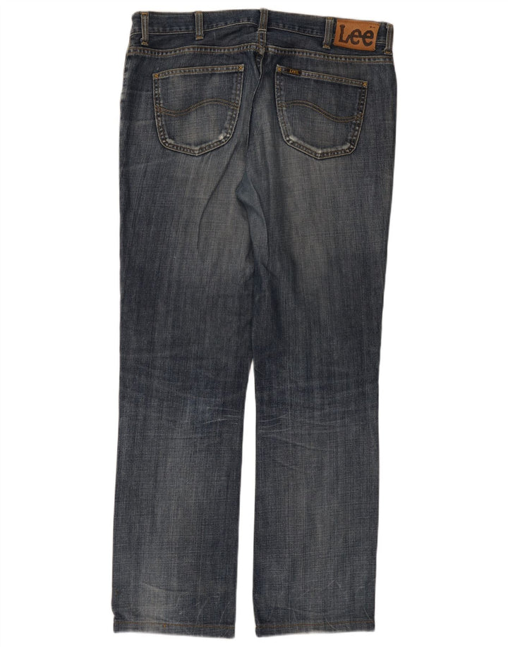 Lee Herre REED Straight Jeans W38 L32 Blå Bomuld