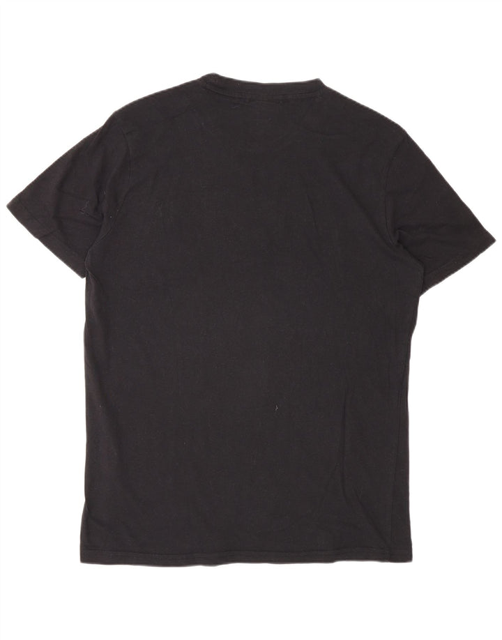 Champion Herre Grafisk T-Shirt Top Medium Sort Bomuld