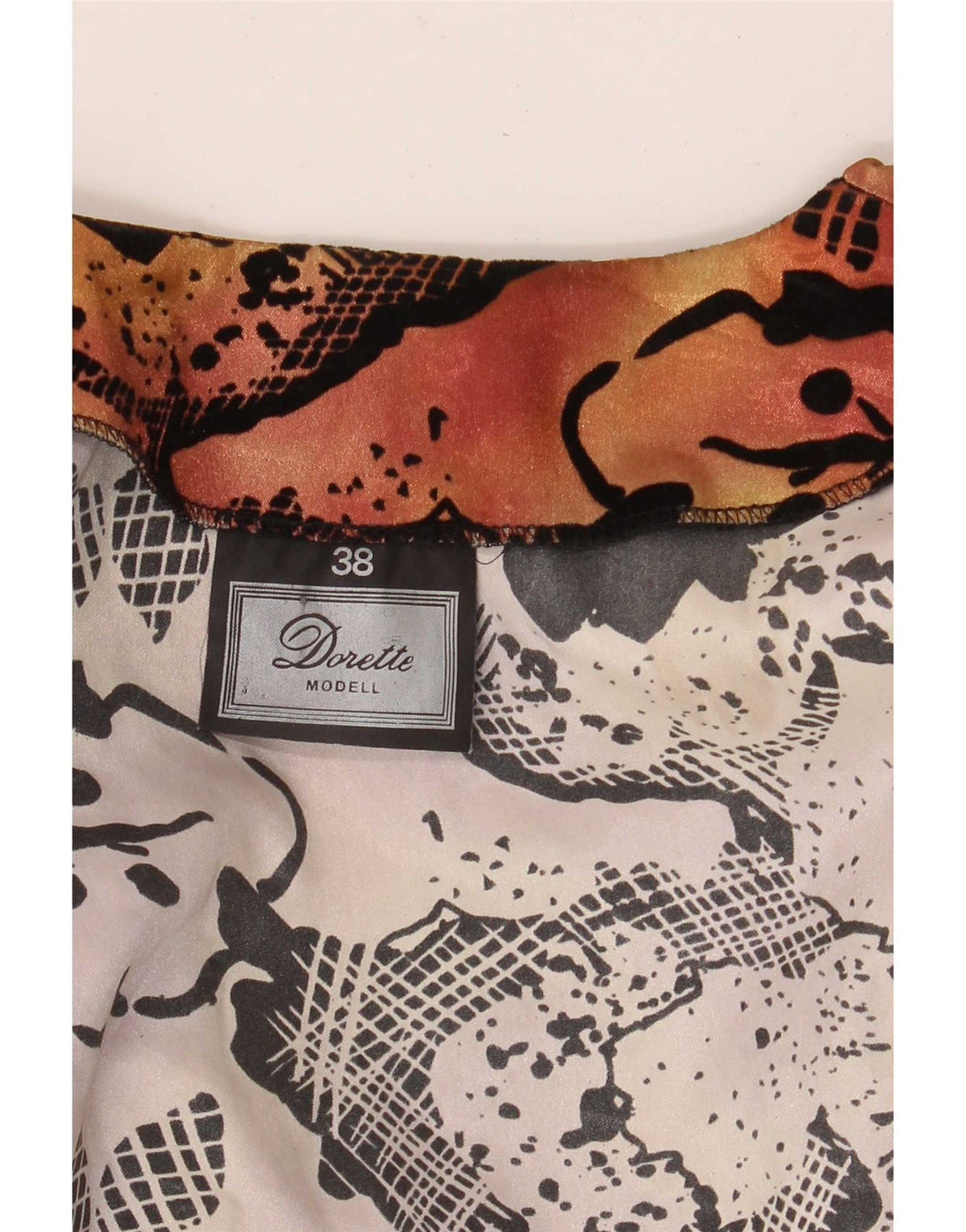 Dorette Dame 3/4 ærmet bluse Top EU 38 Medium Orange Floral