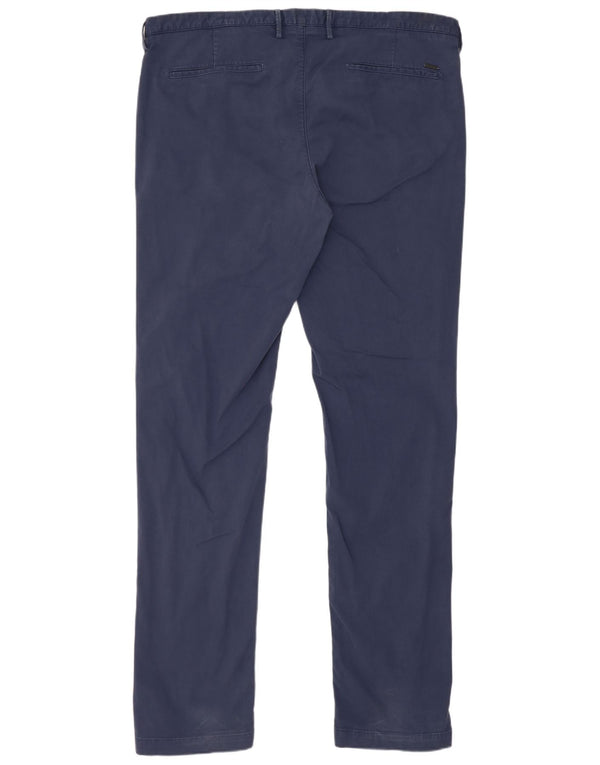 Hugo Boss Herre Skinny Chino Bukser W38 L34 Blå Bomuld