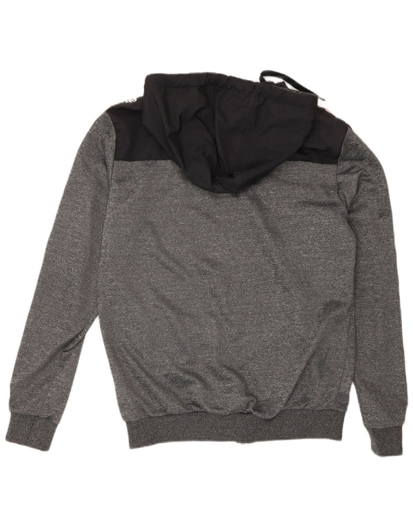 Ellesse Herre grafisk hættetrøje Sweater med lynlås Small Grey Colourblock Sports