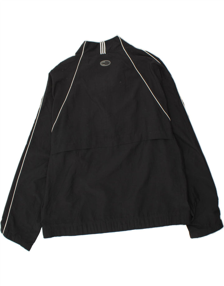ADIDAS Mens Pullover Tracksuit Top Jacket Large Black Polyester Vintage Adidas and Second-Hand Adidas from Messina Hembry 