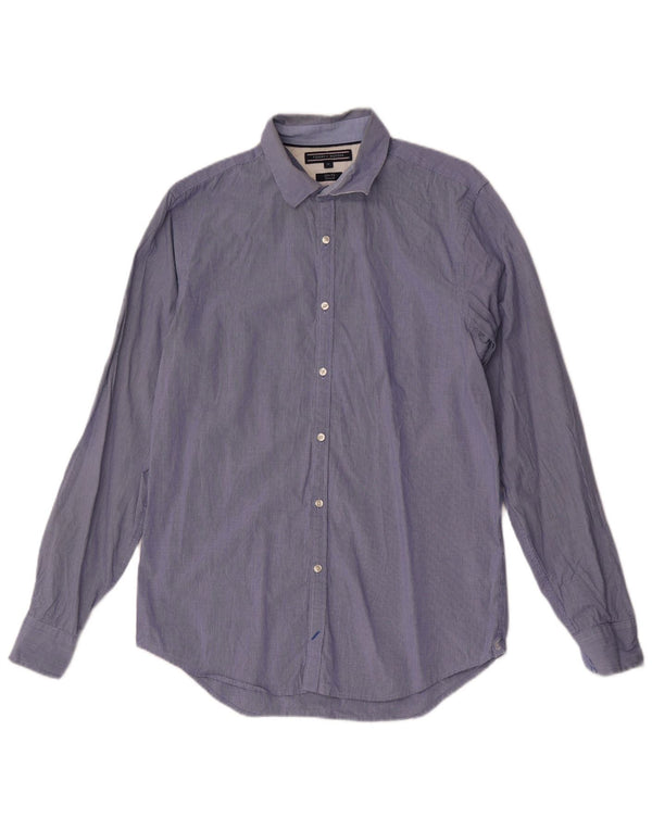 Tommy Hilfiger Herre Slim Fit skjorte Medium Blue Gingham Cotton